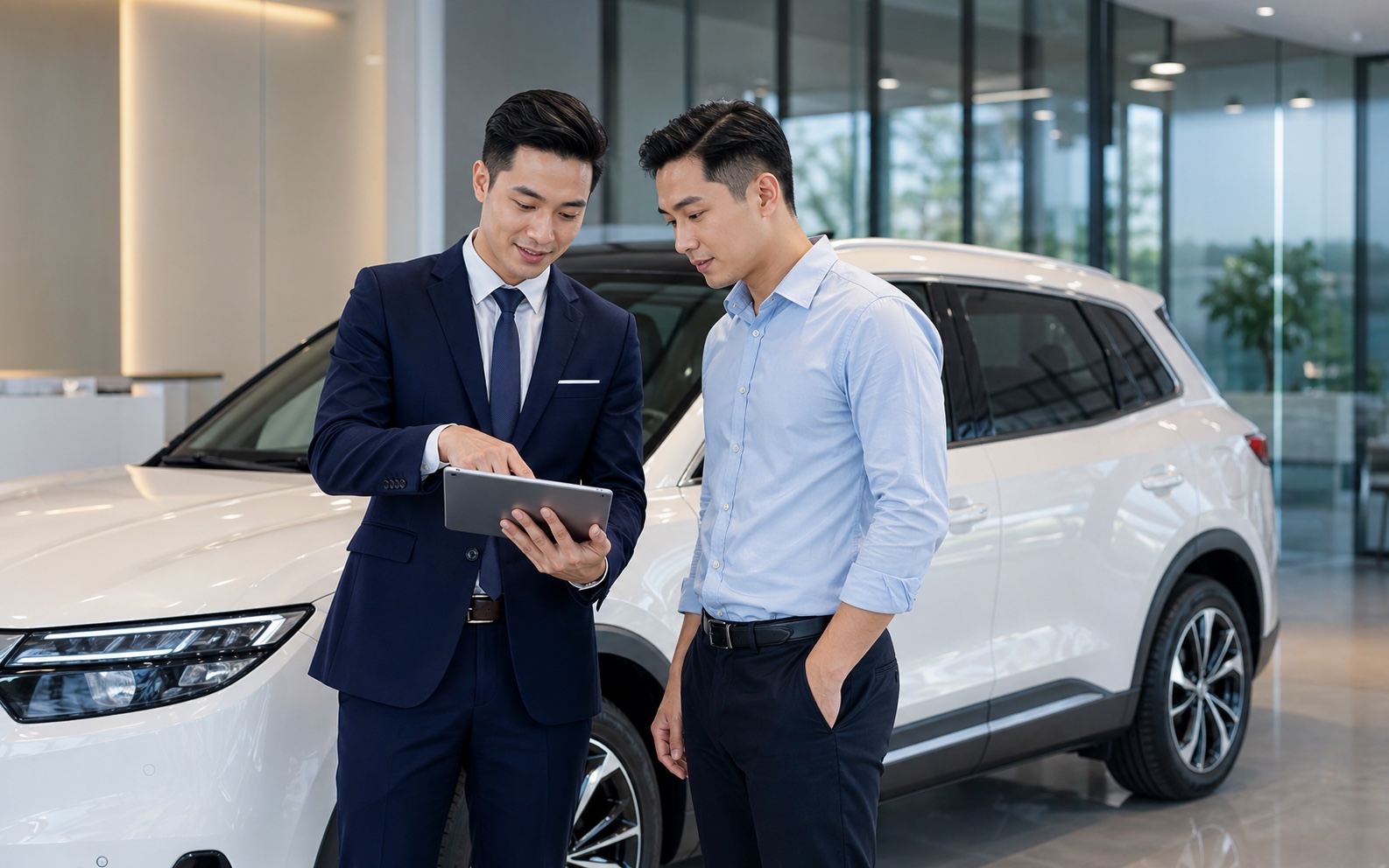 Chuyên viên showroom tư vấn báo giá xe điện